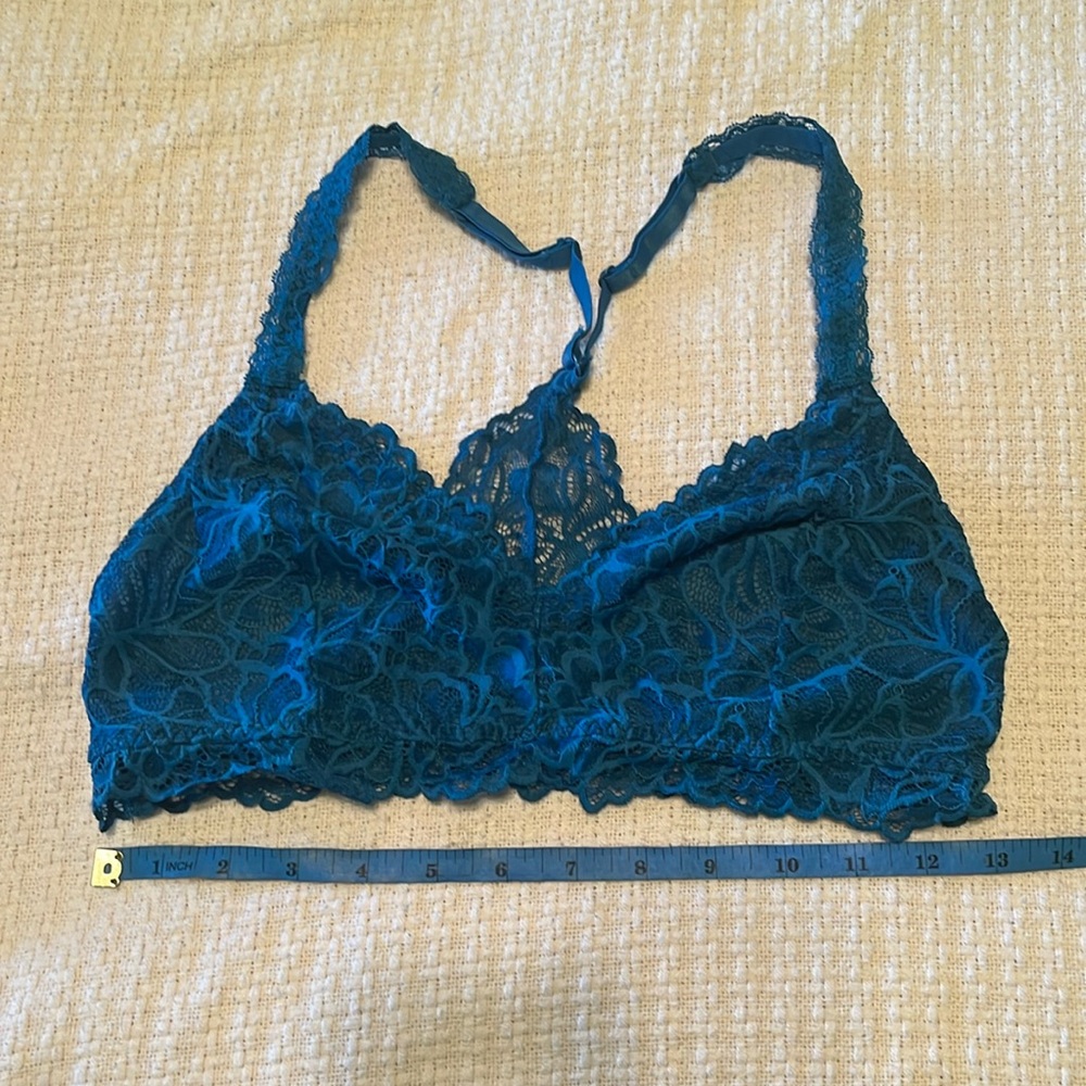 Xhilaration Blue/Teal Lace Bralette with Halter Back